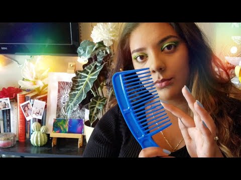 asmr! simple comb sounds and visuals 🌛