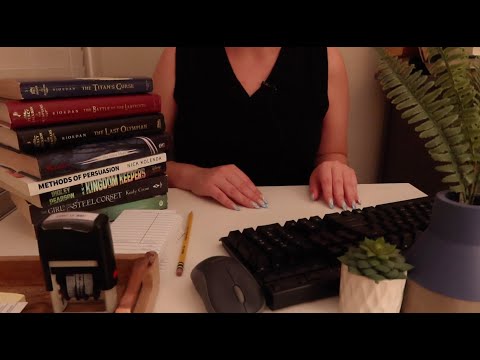 ASMR Library Roleplay 📚 | Writing |Typing | Stamping | Soft Spoken