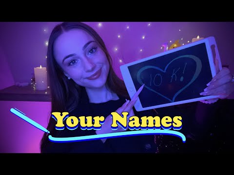 ASMR Visible Tracing ✏️☆ Your Names for 10K! ✏️☆