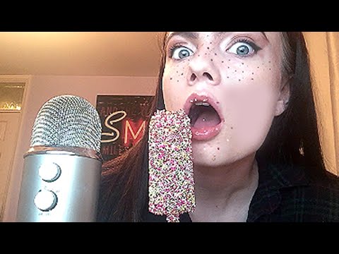ASMR ICE CREAM, ICE LOLLY LICKING, SUCKING, BITING, EATING - WET MOUTH SOUNDS!🍦👅💦