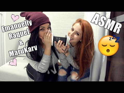 ASMR 3dio Duplo Emanuelly & MaruKarv ❤️ ear eating Mouth Sounds ❤️🌙✨❤️