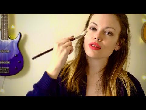 ASMR I New Years Face Painting Girlfriend Role-Play with Mic Brushing, Kisses, Personal Attention