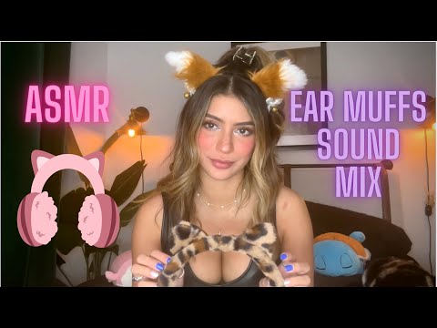 ASMR FLUFFY EAR MUFFS Collection 🦋 | RELAXATION ❤️ | BRUSHING, tapping, whispering, Scratching |