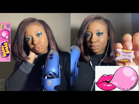 ASMR Intense Gum Popping, Snapping/ Cracking +Ear to Ear Gum Chewing / Bubbles~ Bubble Gum Blowing