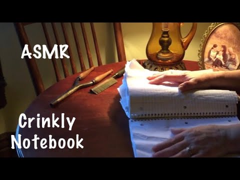 ASMR Page turning of notebook paper #2 (No talking) Super crinkly