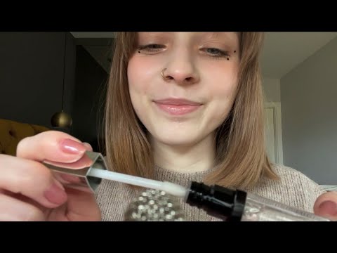 ASMR layers of lipgloss (kisses + slow mouth sounds) 🦋
