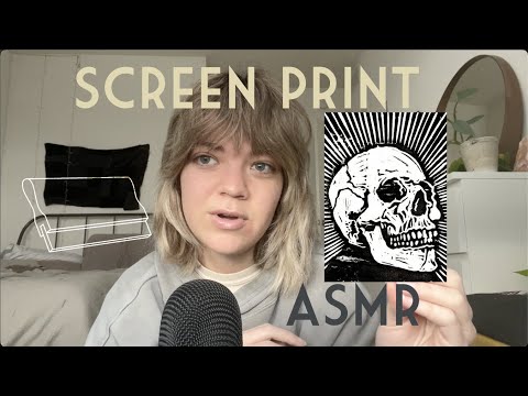 asmr rambling about art ~ screen printing & relief printing process (explaining the steps)