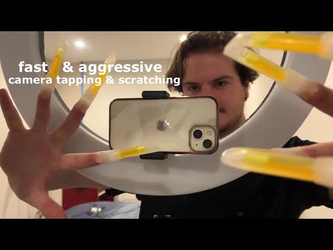 Fast & Aggressive ASMR Camera Tapping & Scratching + fast tapping and scratching & visuals triggers