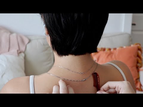 ASMR | Nape of neck attention ~ tracing, jewelry sounds, baby comb, tingles (no talking)