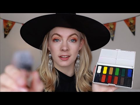 ASMR Face Painting For Halloween (New Zealand Accent, Personal Attention, Camera Brushing)