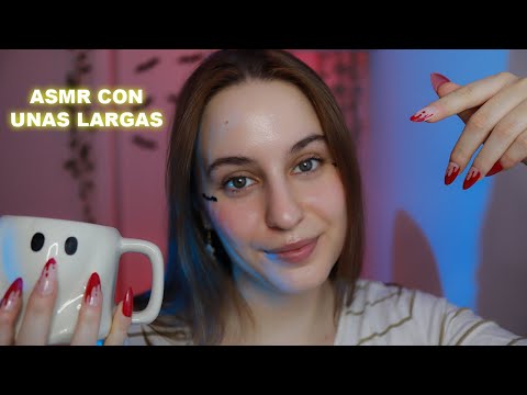 ASMR con uñas LARGAS 🎃 (tapping, scratching, mouth sounds)