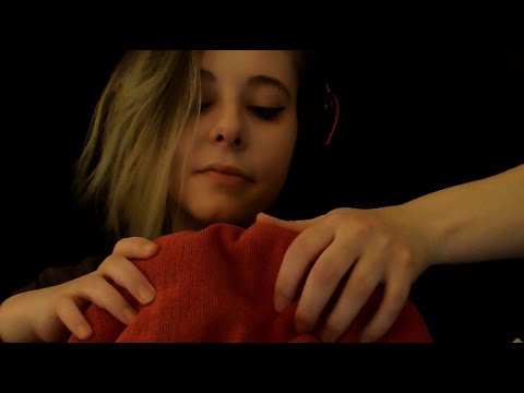 ASMR | slow & gentle blanket sounds w/ tongue clicking and breathing - soft, crinkly, no talking