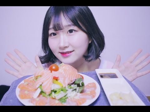 [한국어 ASMR , ASMR Korean] 사르르르 연어회! 연어 샐러드 & 구이 먹기 이팅사운드 | Eating Sound