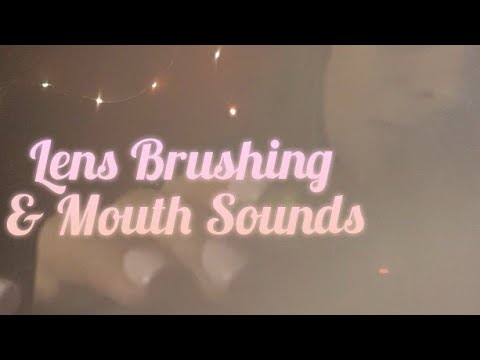 ASMR Lens brushing with mouth sounds