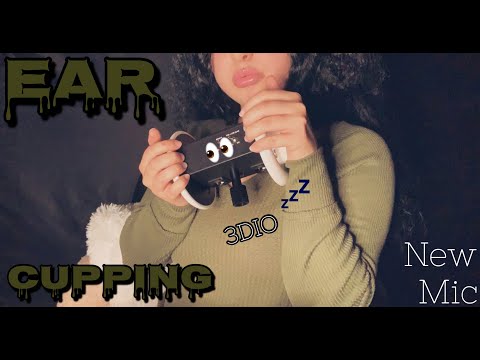 |ASMR| Ear Cupping/Massaging (With plastic wrap/Without) New 3Dio Mic‼️