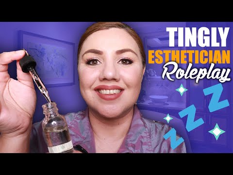 ASMR Binaural Esthetician Face Treatment Roleplay / Face Touching Tingles
