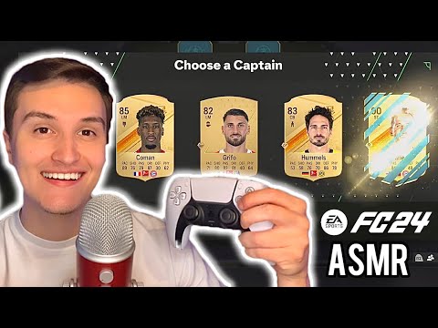 ASMR | EA FC 24 Draft & Gameplay (w/ controller sounds + gum chewing)