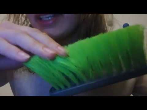 ASMR BRUSHING YOUR FACE AND TAPPING AROUND YOUR HEAD (SWEEPING BRUSH)