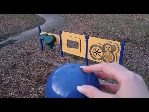 ASMR Tapping and Scratching Around Children’s Play Park at Sunset 🌅