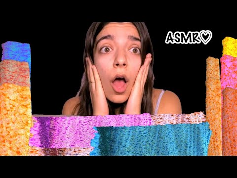 ASMR | EATING FRENCH COLOURED CREPES (chewing, burping tingles)