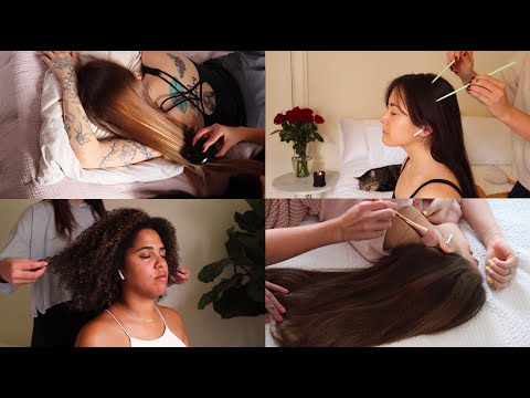3 HOUR ASMR compilation of all your favorite hair play & light touch triggers (guaranteed tingles)