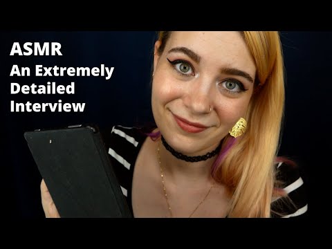 ASMR 📝 An Extremely Detailed & Personal Interview With You! 📝  | Soft Spoken Personal Attention RP