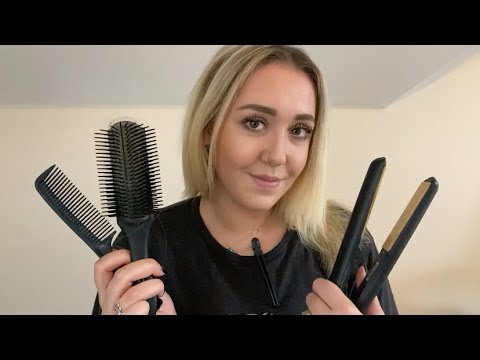 ASMR Curling Your Hair (Hair Styling)