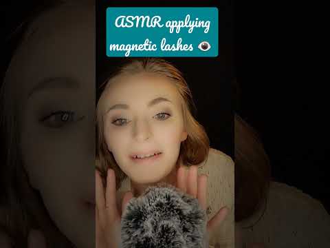 ASMR applying magnetic lashes 👁 #asmr #tingles #sensory #relax #triggers #roleplay #tapping