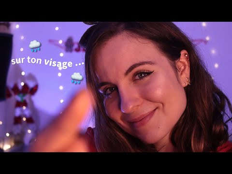 ASMR | Je trace des mots sur ton visage pour t'endormir 💤 (son de la pluie 🌧️)