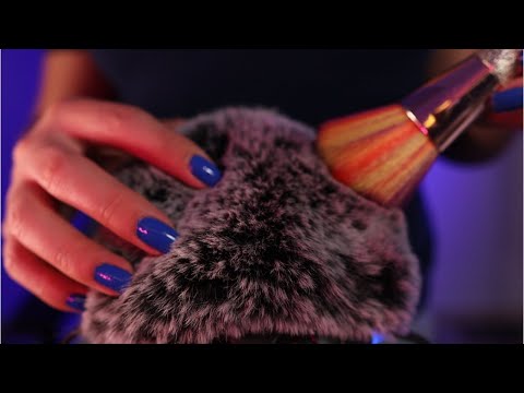 ASMR Mic Scratching with Fluffy Cover - Brain Massage (No Talking)
