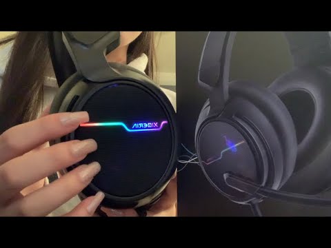 ASMR tapping and scratching on new headphones 🎧