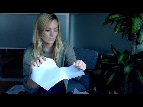 ASMR - Paperwork clear up, page flipping & ripping (no talking) lots of lovely paper triggers