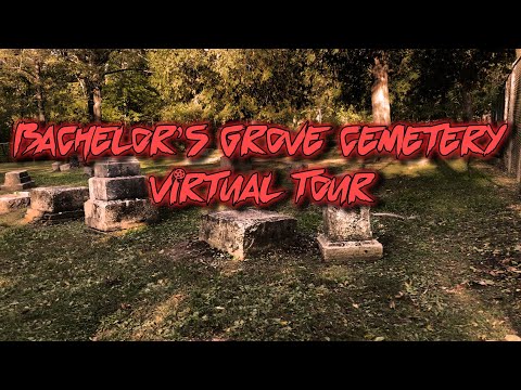 Haunted Bachelor's Grove Cemetery Virtual Tour | ASMR | No Talking | Leaves Crunching Under Foot