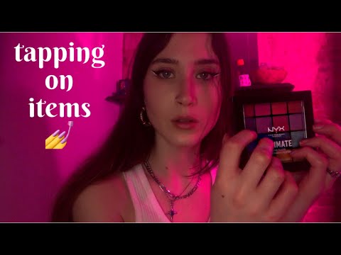 ASMR | fast & aggressive tapping on items around my bedroom