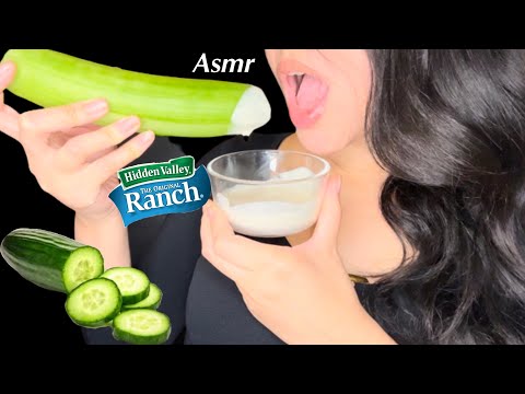 Asmr Giant Cucumber with Ranch No Talking