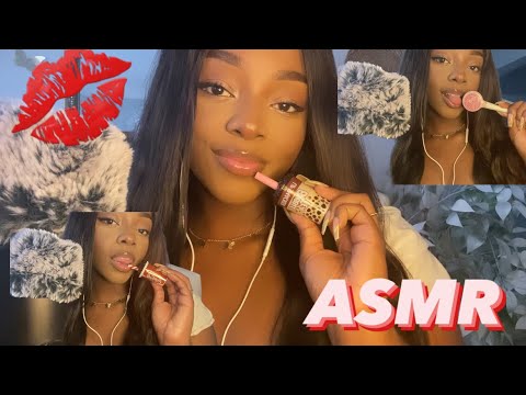 ASMR | Lip Smackers Lip Balms 🤍 (Mouth Sounds, Kisses, Smacking, Licking)