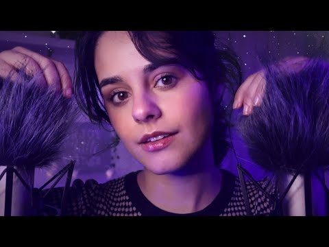 ASMR FLUFFY MICS & Ear to Ear Whispers  to SLEEP💤 Breathy & Clicky Mix (You can close your eyes)