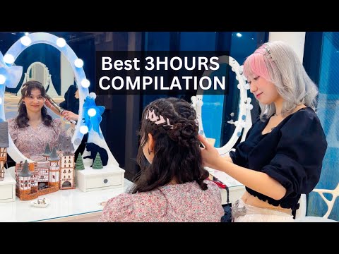 ASMR Hairstyling THREE HOURS COMPILATION that YOU need today! (Soft spoken)