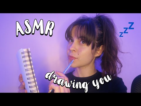 ASMR drawing you when you're trying to sleep ( try to stay awake)
