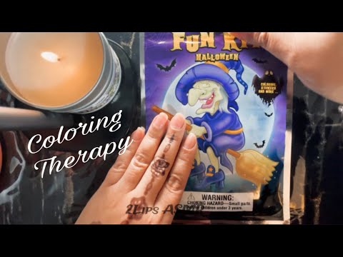 Halloween Fun Kit ✨🧙‍♀️🎃 ASMR Coloring Gum Chewing Sounds with Stickers