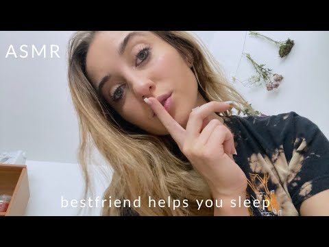 ASMR | Best Friend Helps You Sleep Roleplay (soft spoken and close up whispers)