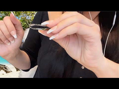 ASMR Bestie Does Your Brows on the Island in 1 Minute