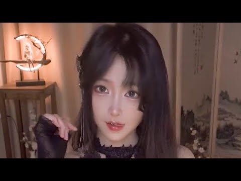 ASMR 🖤Mouth Sounds and Ear Cleaning🖤