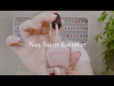 ASMR Nail Salon Roleplay 💅Spa treatment, trimming,nail polish  하쁠리의 네일샵 ASMR