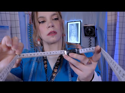 ASMR Hospital📏Measuring and Fitting You for a Medical Device | Intense Fabric & Velcro Crinkles