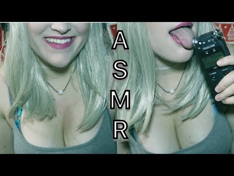 ASMR Intense Mouth Sounds* Unintelligible Whispers * Mic Licking
