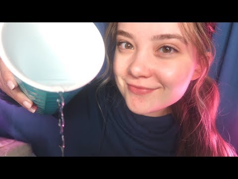 ASMR LAYERED WATER TRIGGERS, SOUNDS, VISUALS & WHISPERS! Rain, Ocean, River, For Relaxation