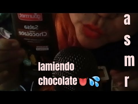 ASMR - LAMI3NDO SALSA DE CHOCOLATE 👅💦💦