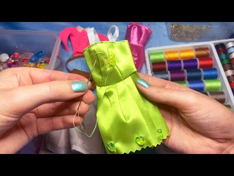 ASMR Making Miniature Clothing (Whispered, Sewing)