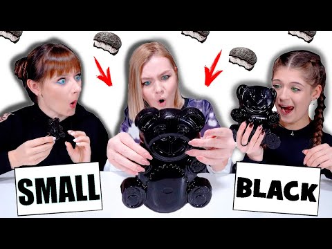 ASMR Eating Only One Color Food Black Food Candy Race
